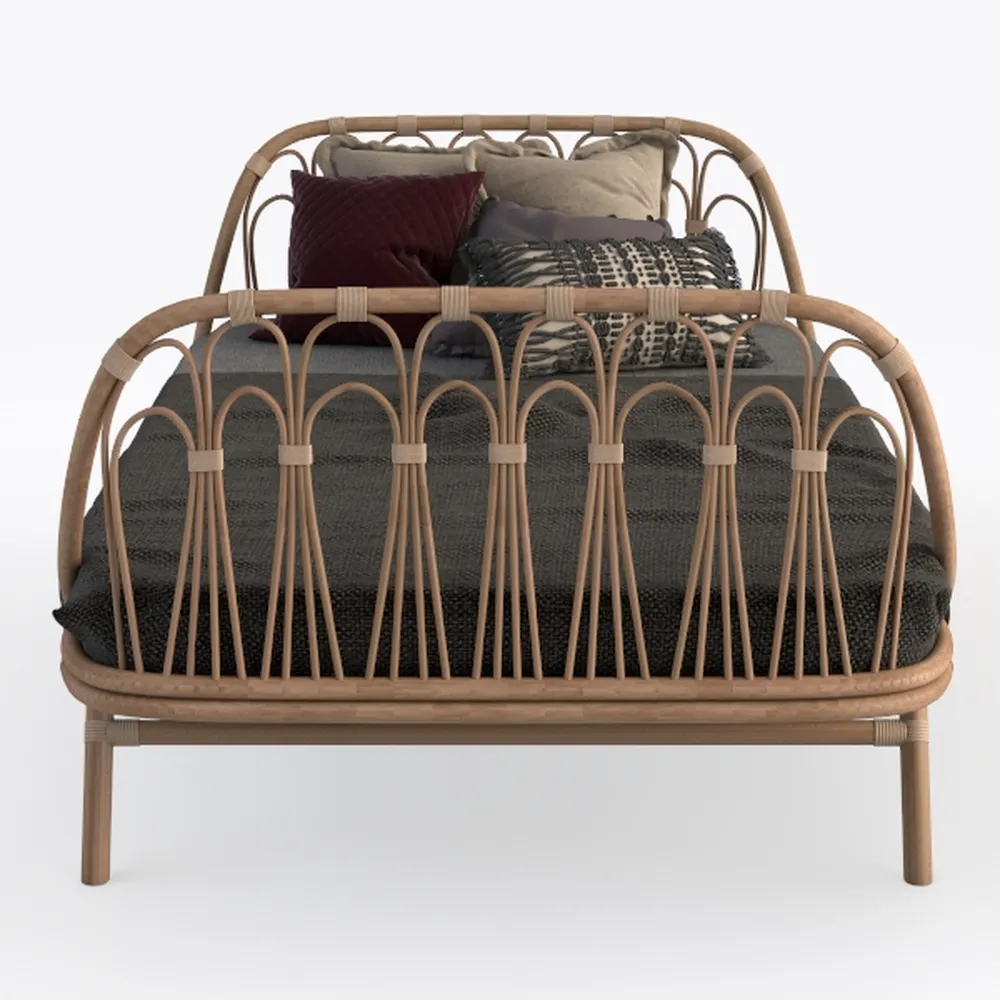 bali & pari Davida Natural Rattan Daybed, One Size