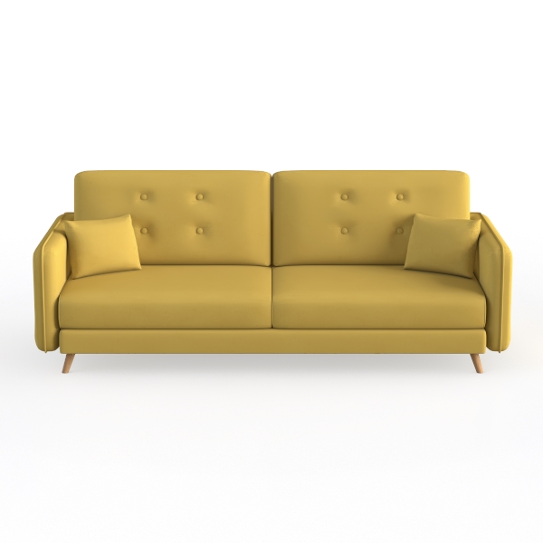 79&quot; Leather 3 People Seat Sofa with Wooden Inner