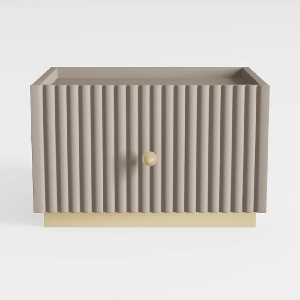 45GAL Brown Outdoor Storage Deck Box with Lock