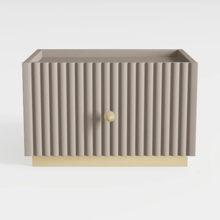 45GAL Brown Outdoor Storage Deck Box with Lock