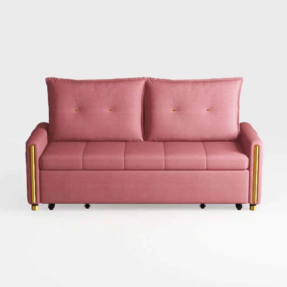 57-Inch Velvet Full Size Sleeper Sofa Couch with