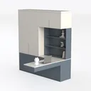 cabinet-Coastal Retreat Left 45 Degree View