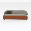 Daydream Collection Convertible 67 in. Orange Chen Right 45 Degree View