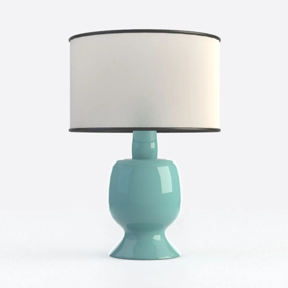 Turquoise Nightstand Table Lamp for Bedroom - 3 