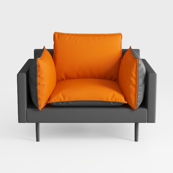 Magshion Accent Chair with Backrest Pillow, Modern