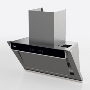 Modern Stainless Steel Slant Kitchen Range Hood 3D Model