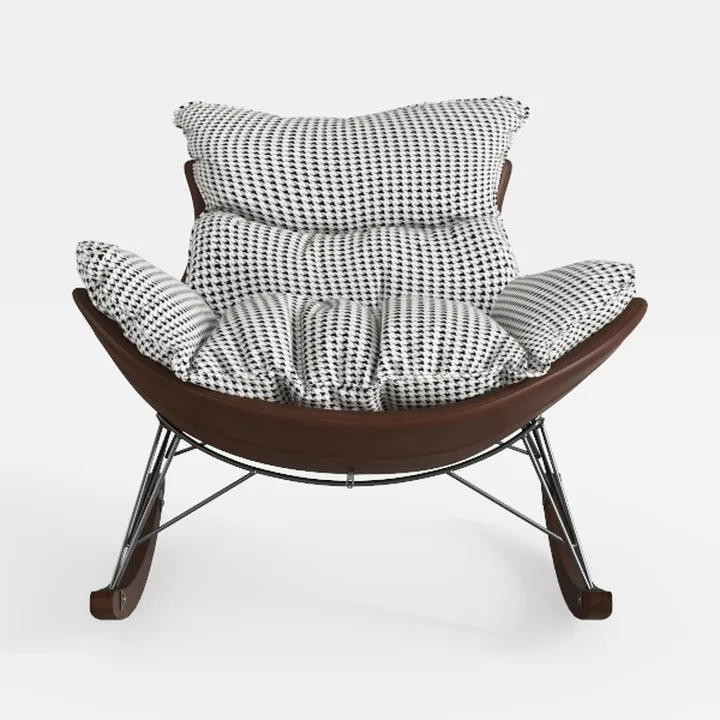 Garden Rocking Chair with Ottoman, Fabric Upholste