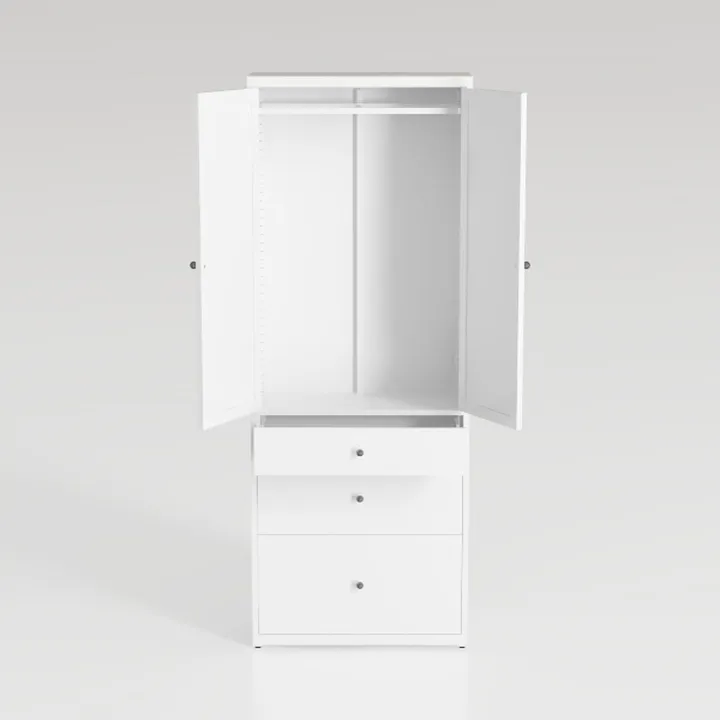 INTERGREAT Metal Cabinets with Drawers,White Metal