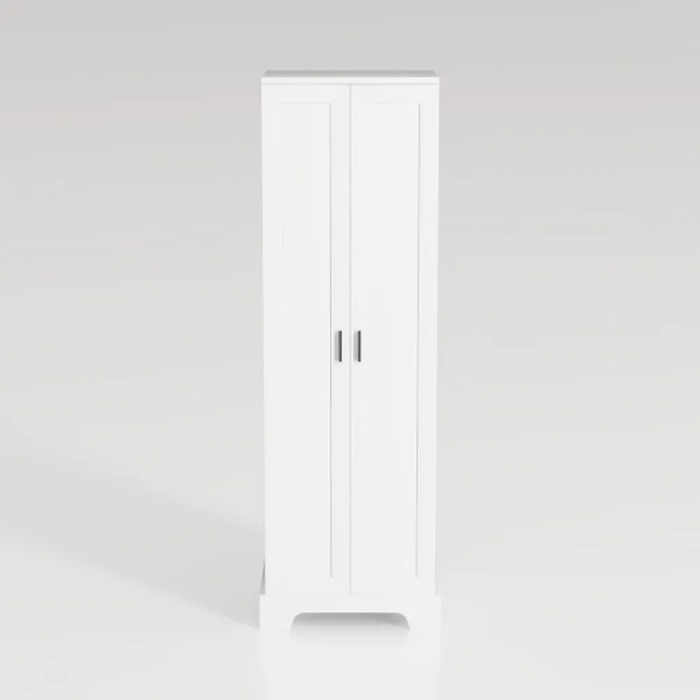 White Pantry Cabinet with Drawer, 75 Inch Tall