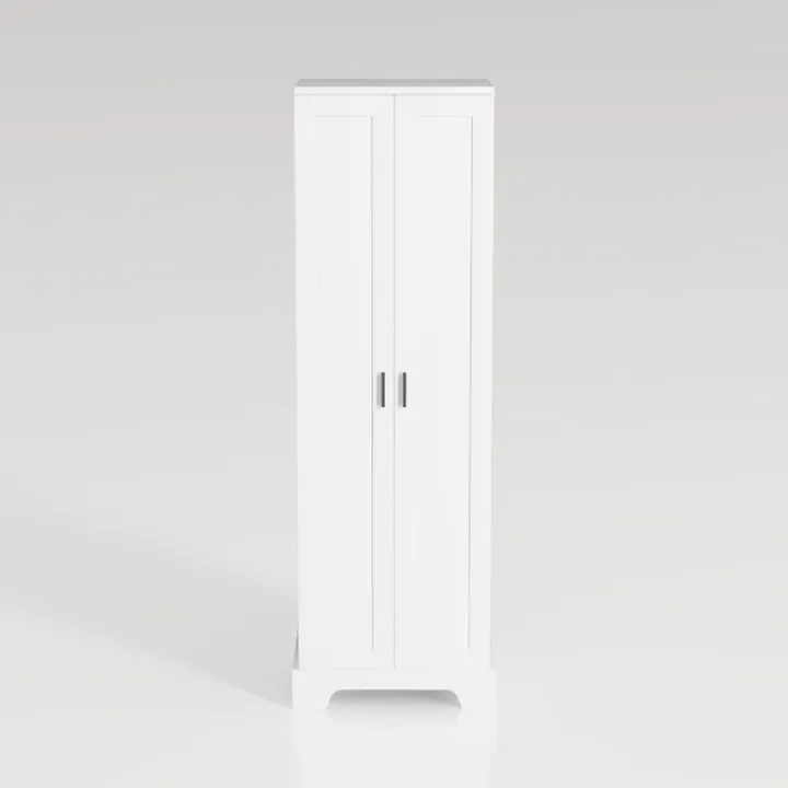White Pantry Cabinet with Drawer, 75 Inch Tall