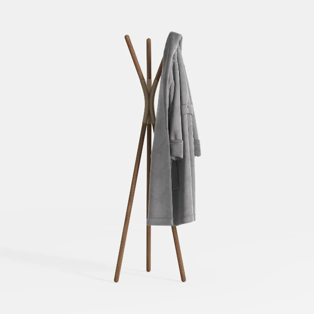 Coat Rack FreeStanding Sturdy Coat Tree Wooden