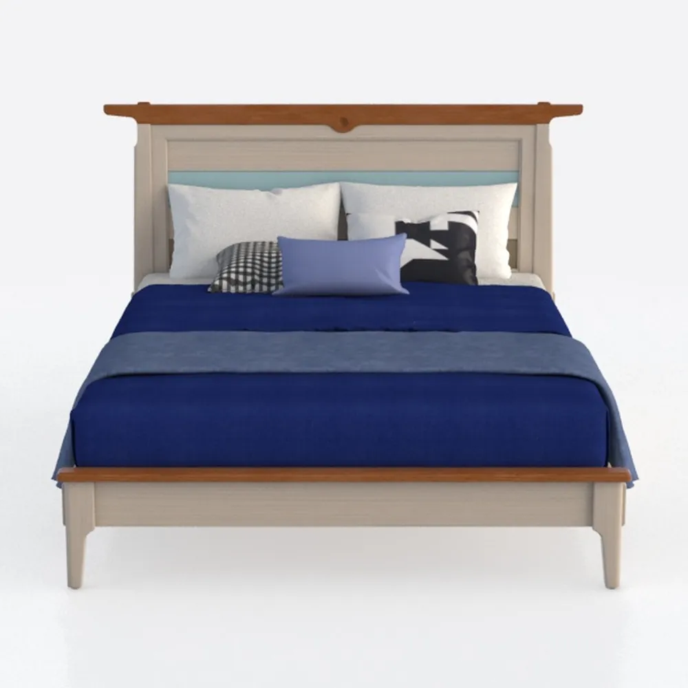 Alpine Furniture Mid Century Platform Bed Queen Ac