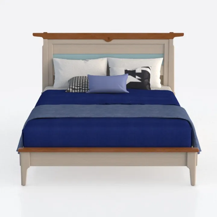 Alpine Furniture Mid Century Platform Bed Queen Ac