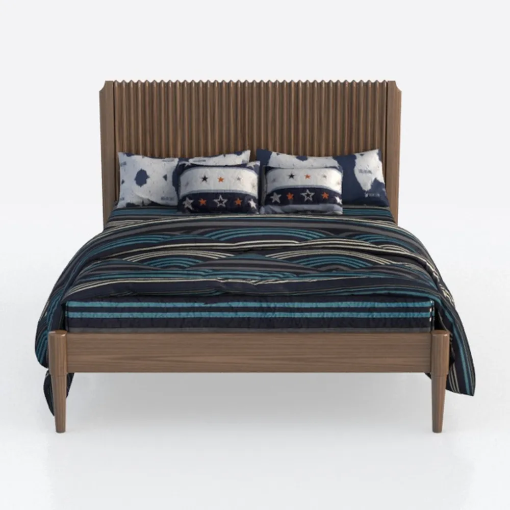 Origins by Alpine Trig Queen Wood Panel Bed in Ant