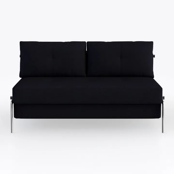 VINGLI Black Futon Sofa Bed Convertible Loveseat