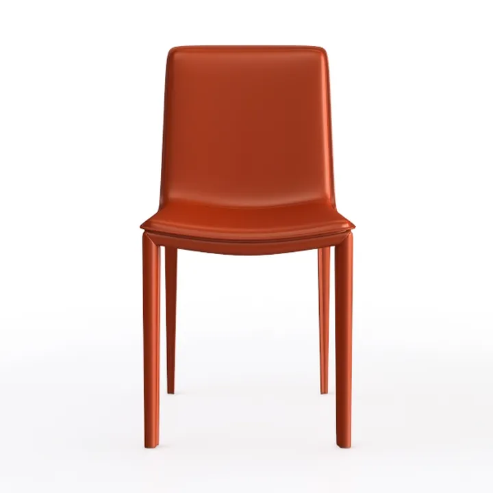 Minimalist Leather Dining Chair 3D Model