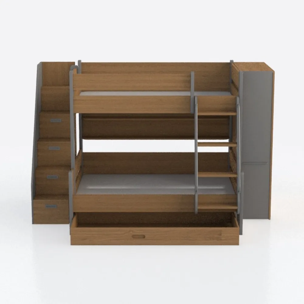 MERITLINE Convertible Full Over Full Bunk Bed with