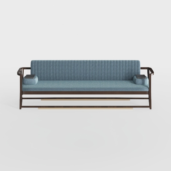 Metal Patio Furniture Sofa with 5.75&quot; Extra Thick 