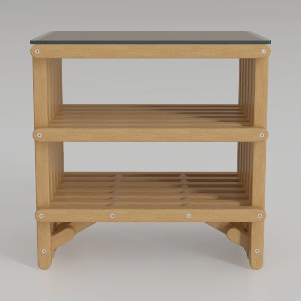 SONGMICS Shoe Rack Bench, 3-Tier Bamboo Shoe