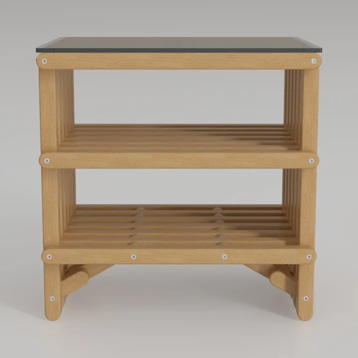 SONGMICS Shoe Rack Bench, 3-Tier Bamboo Shoe