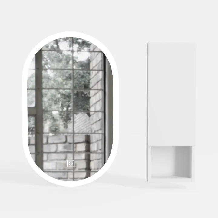 Single Beveled Edge Frameless Wall Mount Bathroom