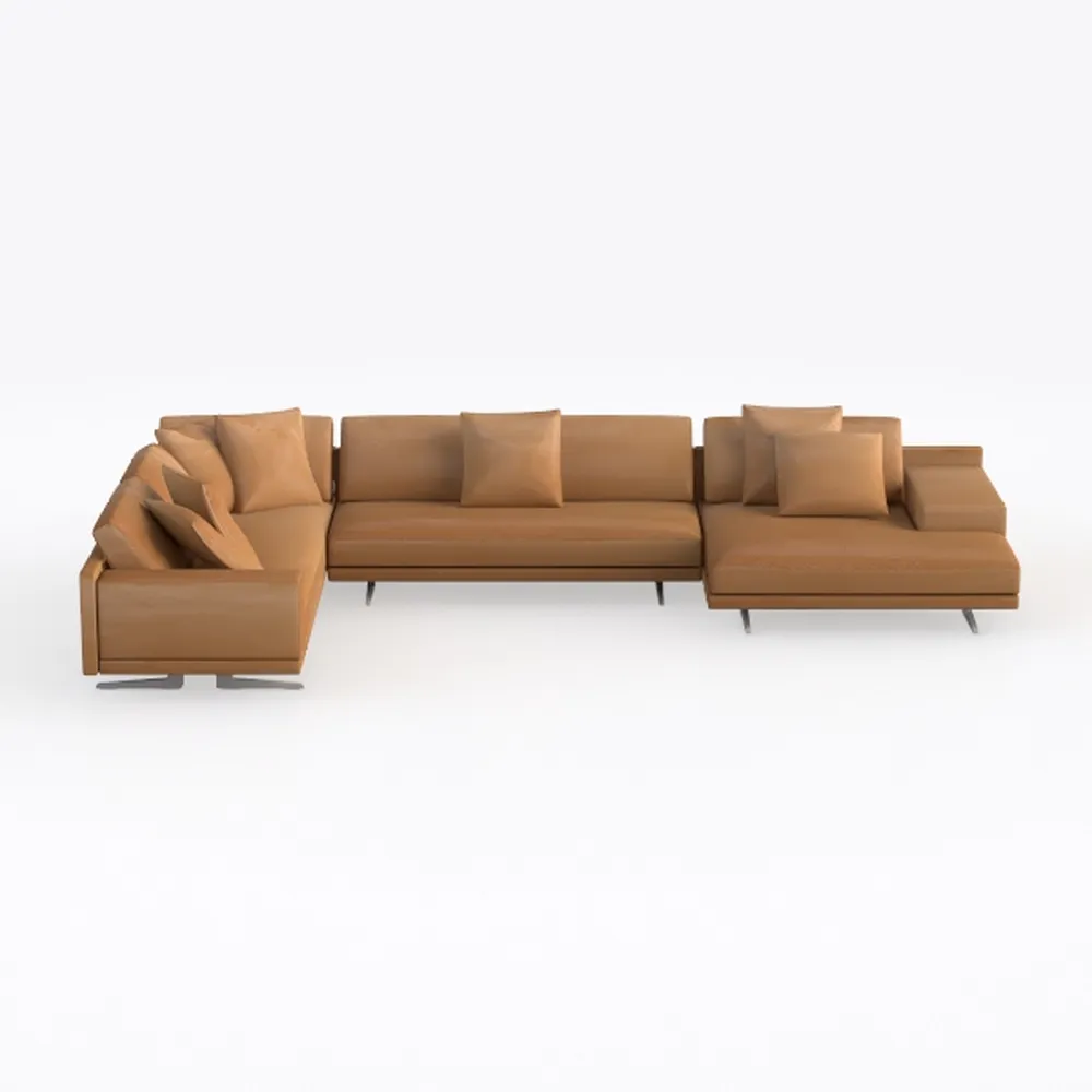 Valencia Nathan Nappa Leather Couch - 4 Seats with