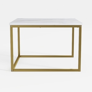 Modern Gold Metal Faux Marble Top Coffee Table 3D Model
