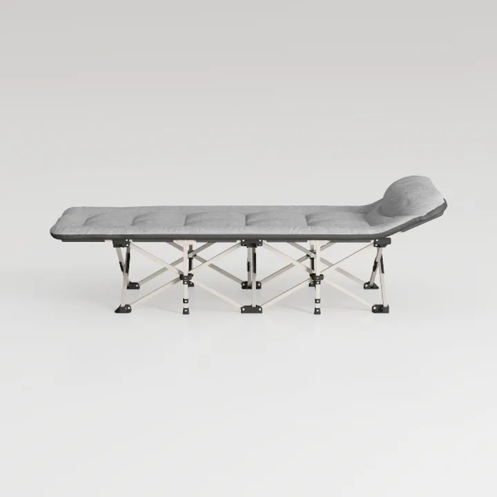 Minimalist Fabric Metal Folding Chaise Lounge 3D Model
