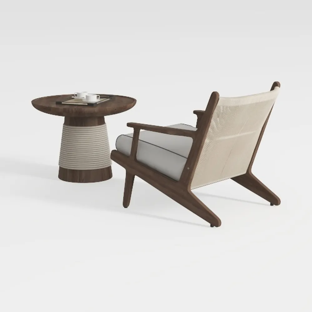 UDPATIO Rocking Chair Outdoor Set 2 with Coffee 