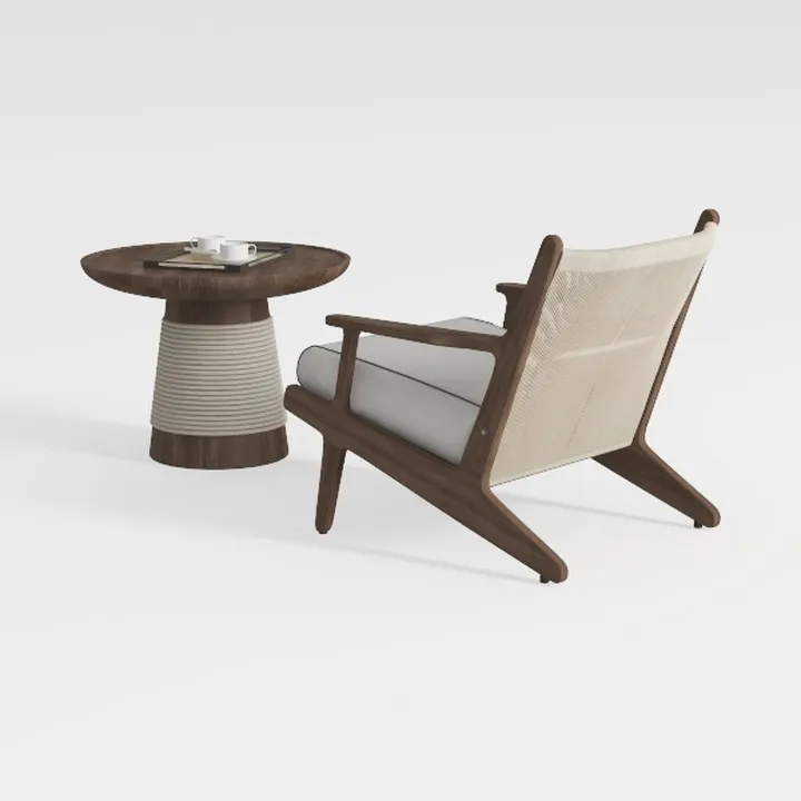 UDPATIO Rocking Chair Outdoor Set 2 with Coffee 