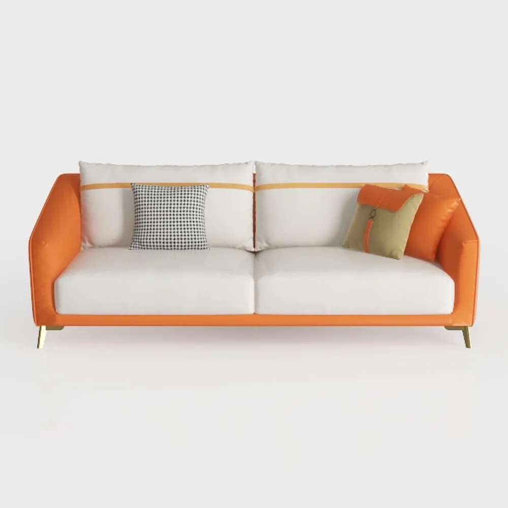 Modern Teddy Fabric Sofa, Tufted Couch with Square