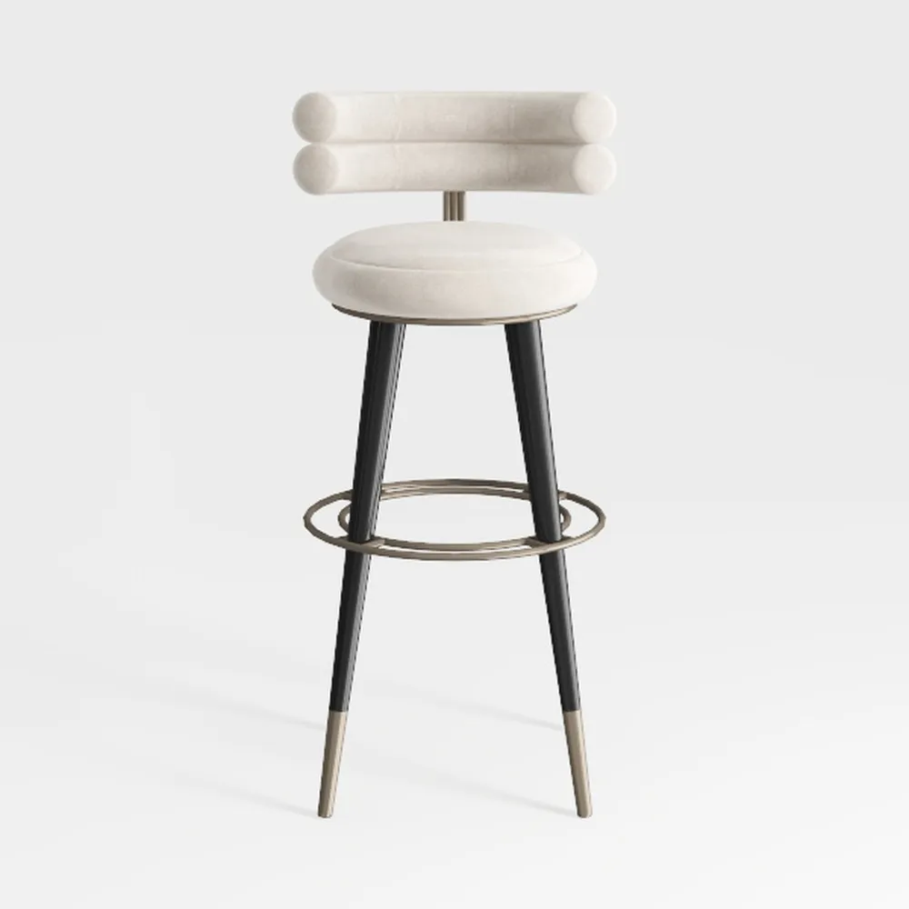 Home Square 26" Swivel Counter Stool in Black and