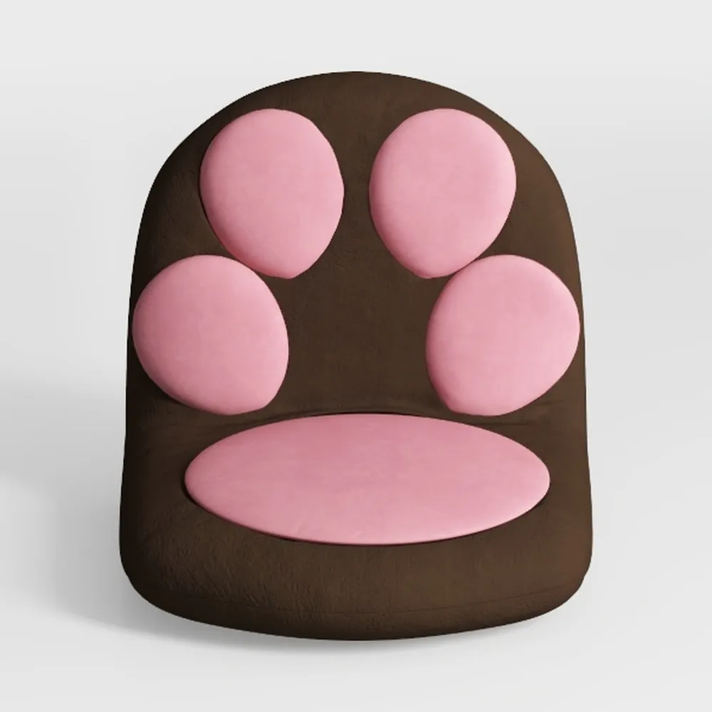 28 in. x 24 in. Black Cat Paw Chair Pad, Comfy Kaw