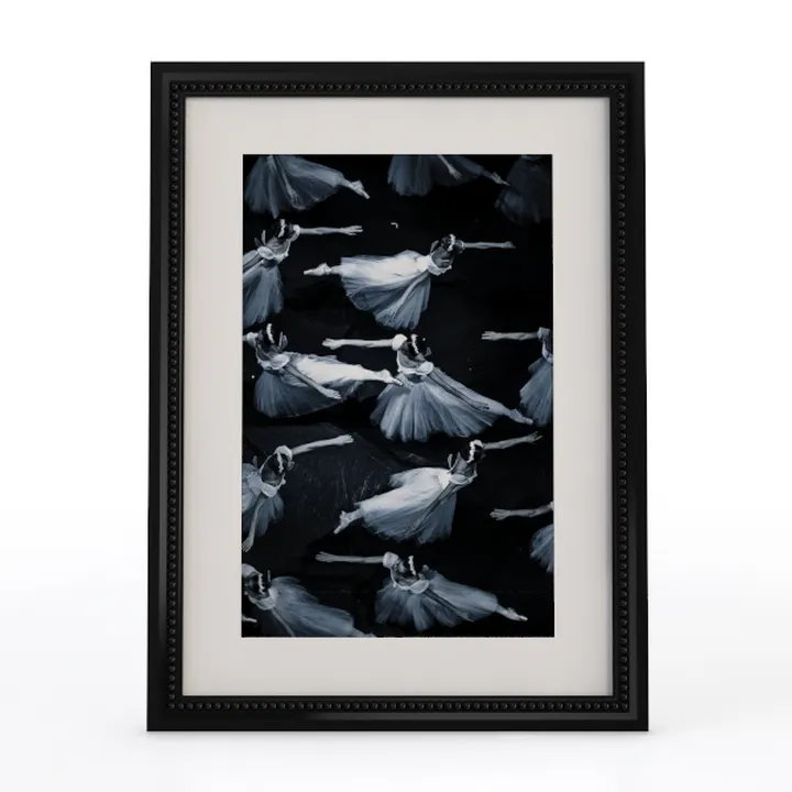 Minimalist Black Framed Wall Art Print 3D Model