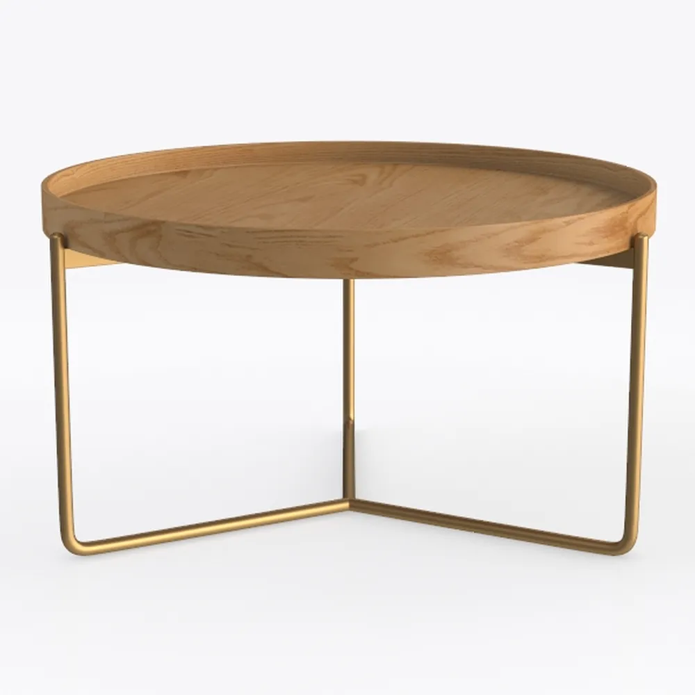 East at Main Aria 30" Round Mango Wood Tray Top