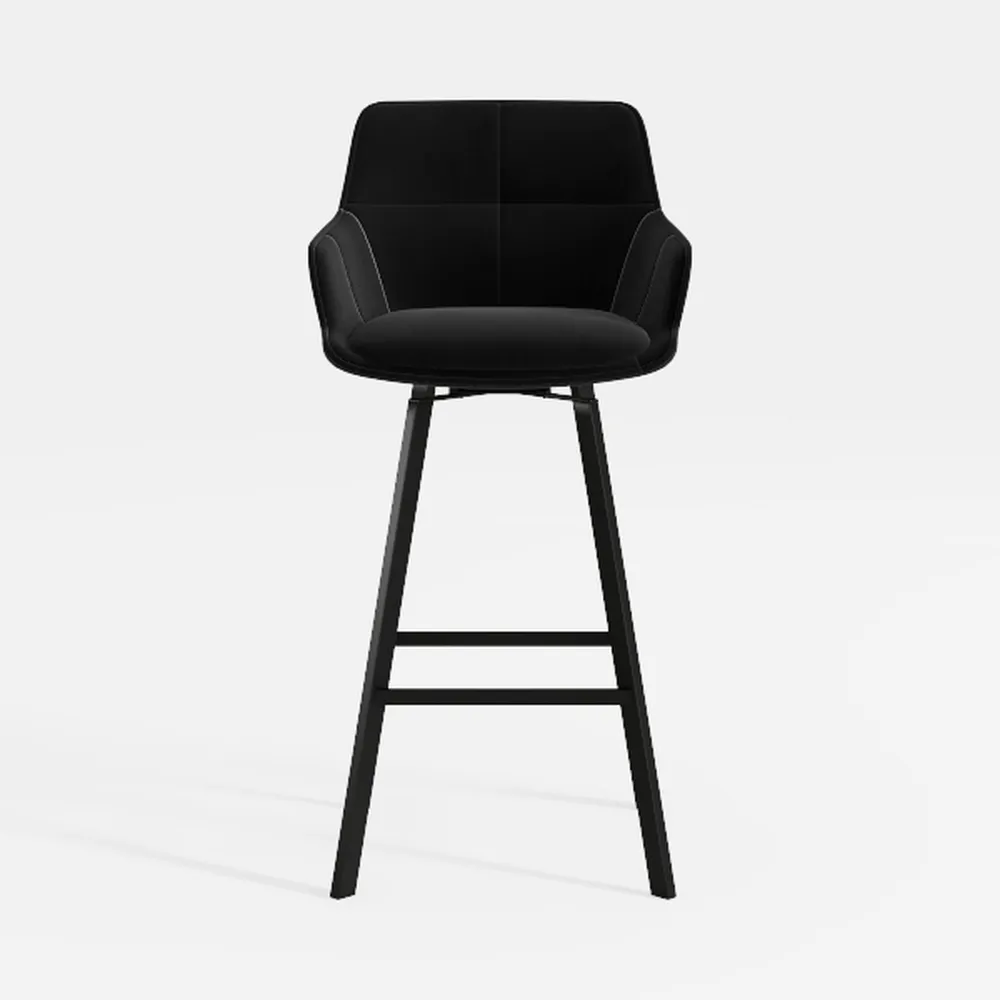 360°Swivel Counter Height Bar Stools with Back, 26