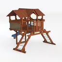 playground equipment-Playground Left 45 Degree View