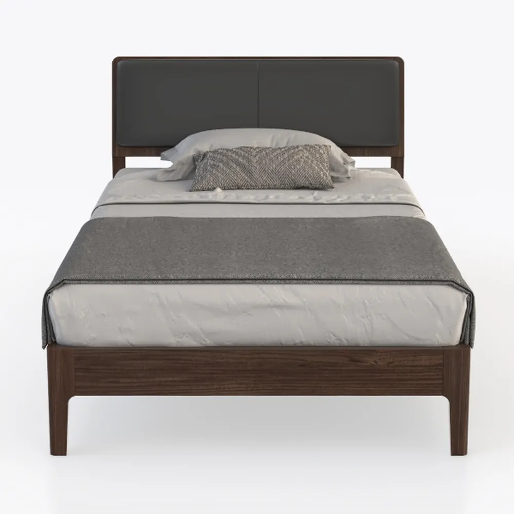 FURINNO Pessac PU Leather Upholstered Platform, Tw