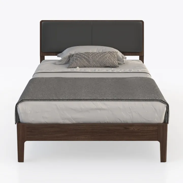 FURINNO Pessac PU Leather Upholstered Platform, Tw