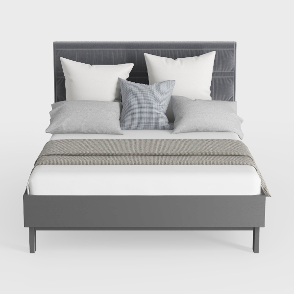 Allewie Queen Size Platform Bed Frame with Fabric