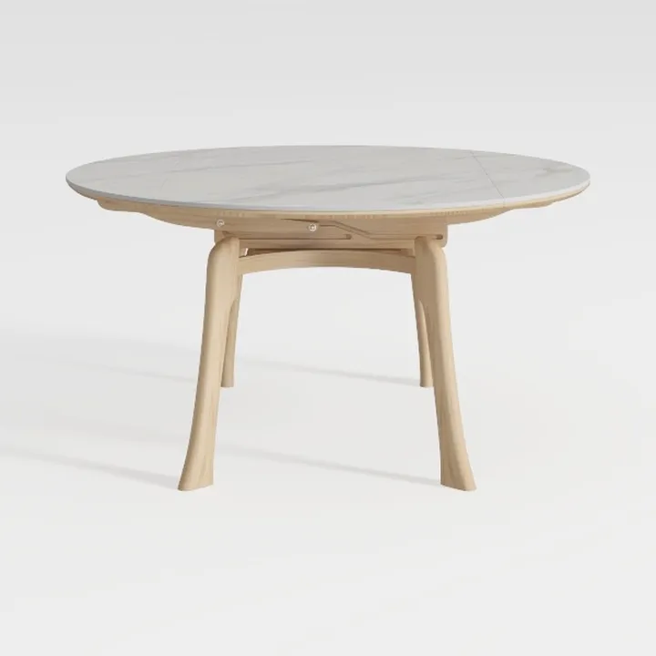42 in. Unfinished Solid Wood Drop-Leaf 4-Legs Dini