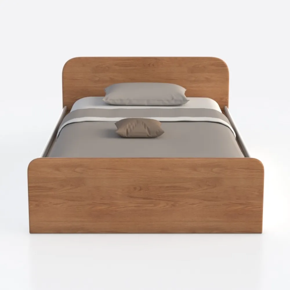 BOWERY HILL Ash Walnut Finished Wood Full Size Day