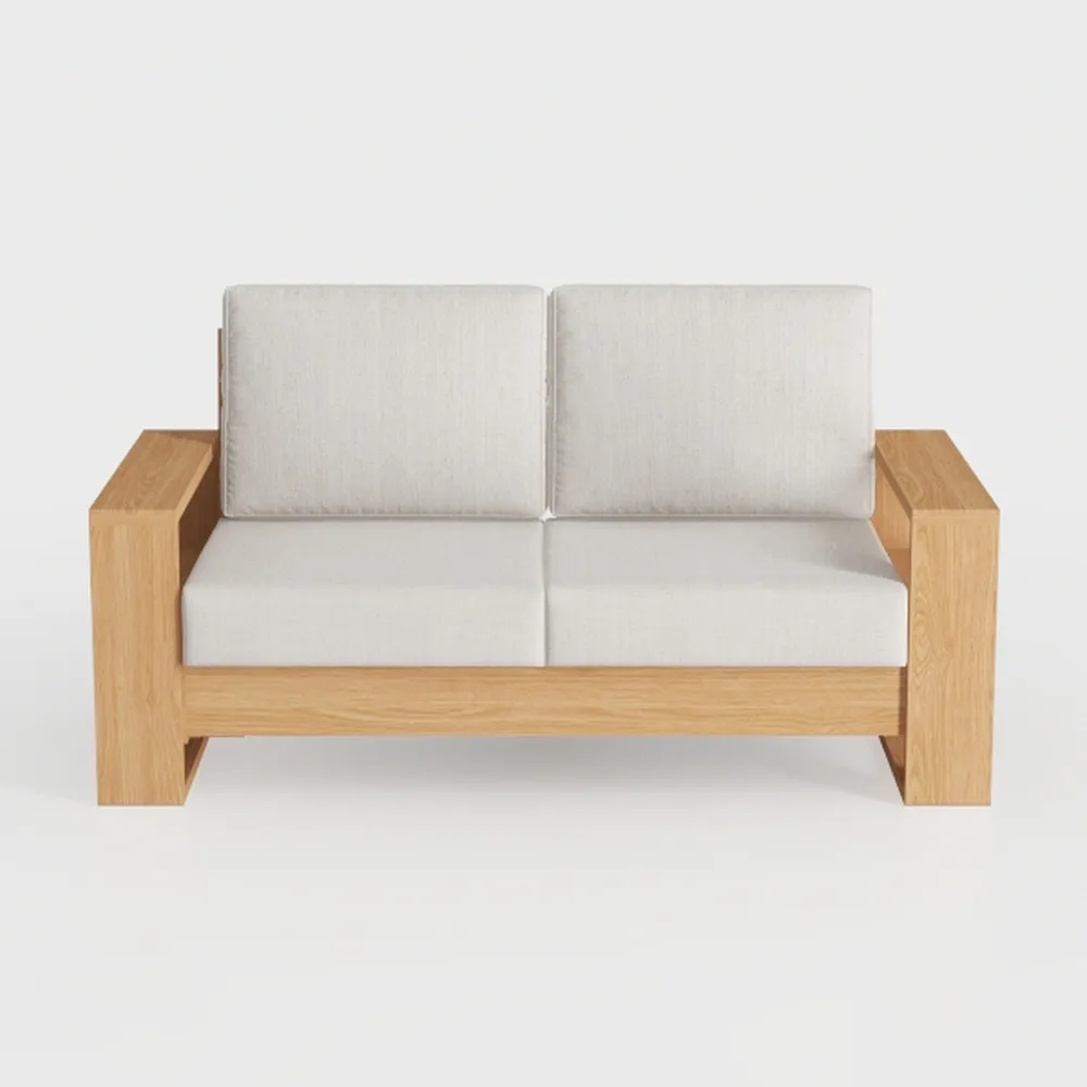 Tennozu Linen Fabric Loveseat Sofa, Convertible Fu