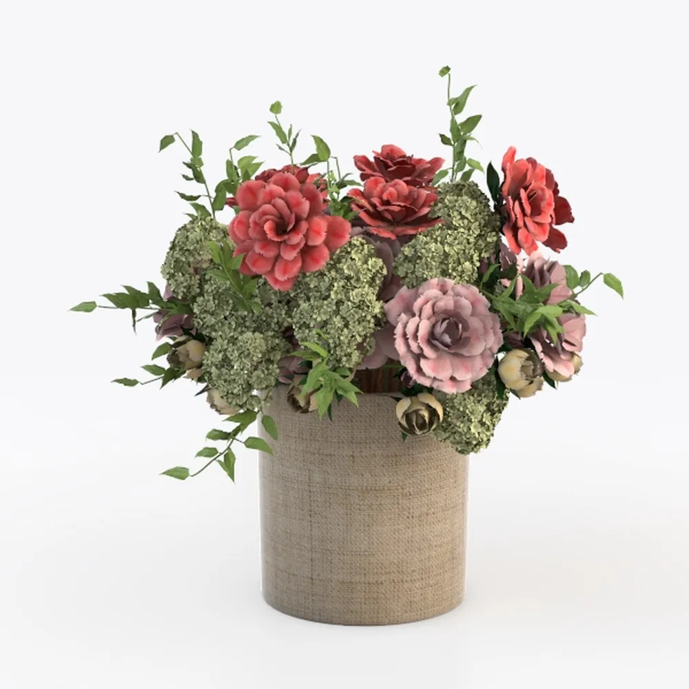 Der Rose 3 Pack Mini Potted Fake Plants Artificial