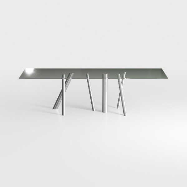 Flash Furniture Glass Computer Desk with Silver Me