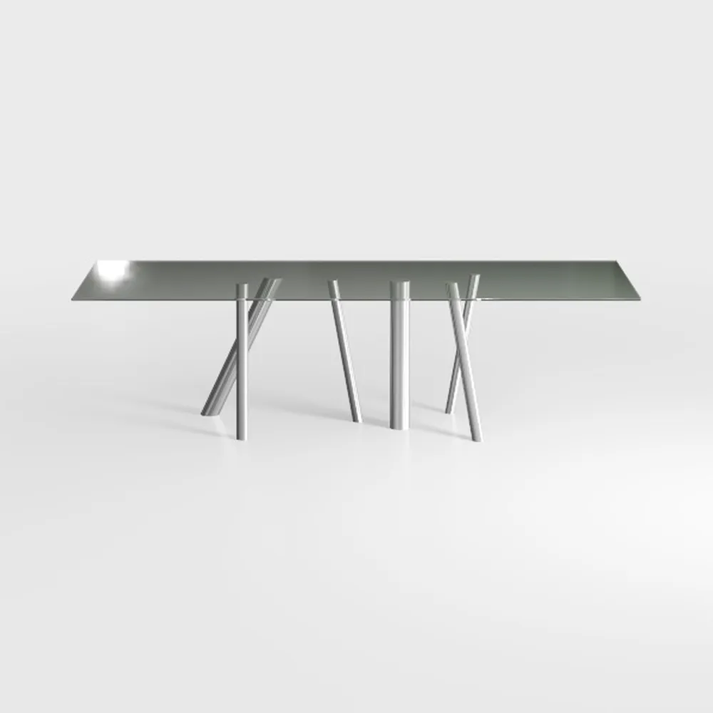 Flash Furniture Glass Computer Desk with Silver Me