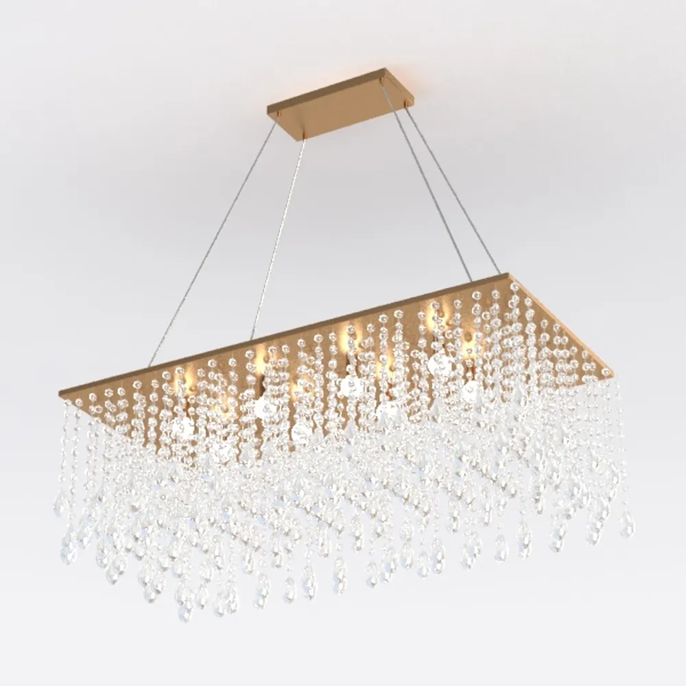 Q&S Gold Chandeliers Luxury Modern Crystal 