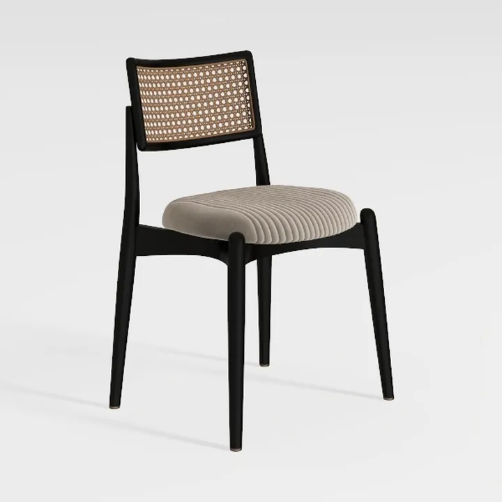 Westice Rattan Dining Chairs Set of 2, Farmhouse