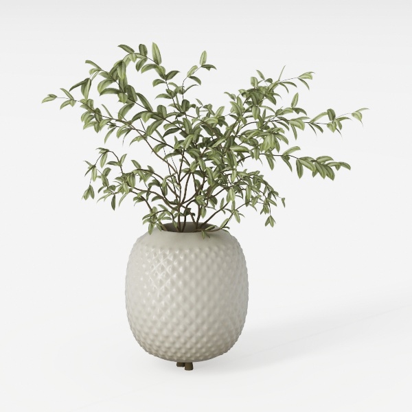 Quoowiit Ceramic Rustic Farmhouse Vase, White