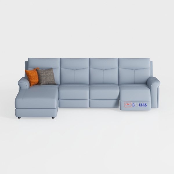 Furniture of America Ronan Modern Leather Sectiona